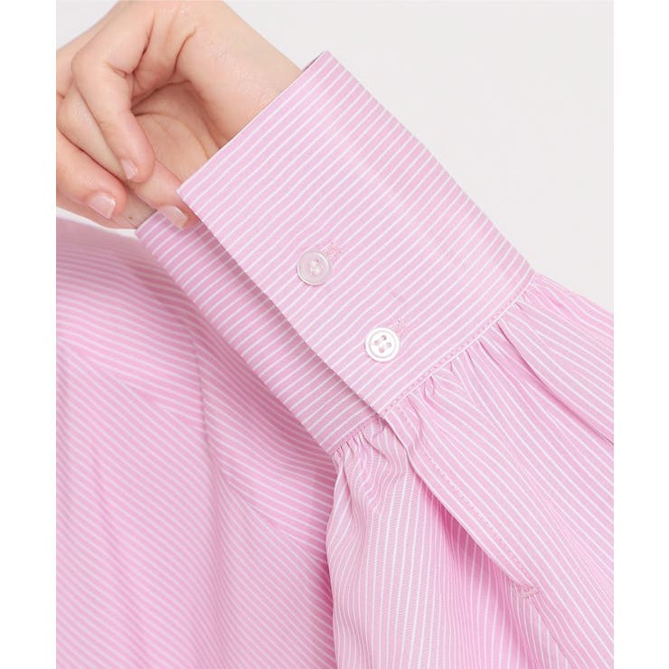 キーネックストライプドロストシャツブラウス | THE SHOP TK | 詳細画像18 