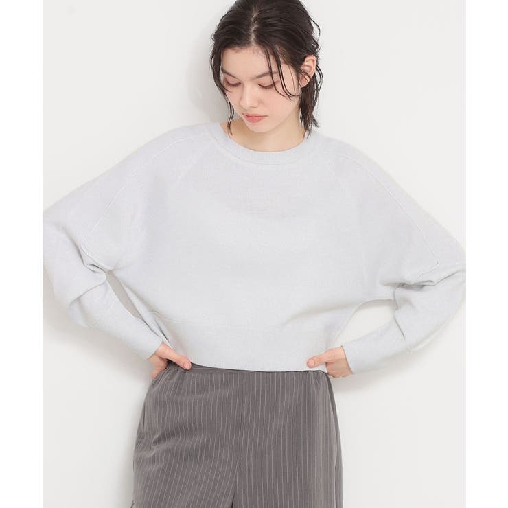 アイボリー/ショート(004) | 【着丈が選べる】スウェットライクラメジャカードニット | THE SHOP TK