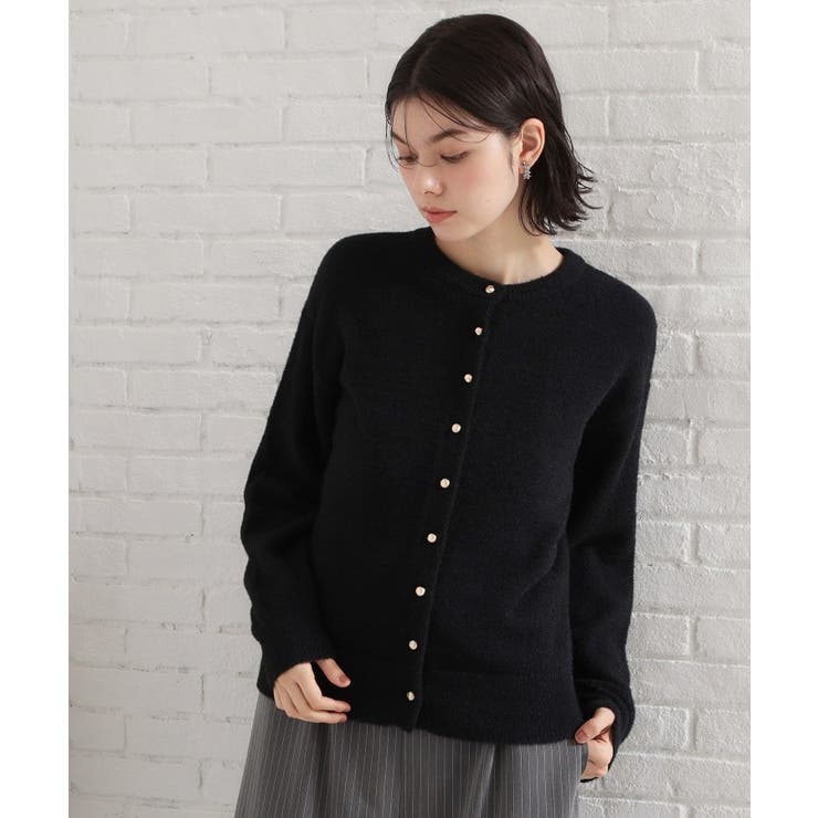 ふわふわミニシャギー クルーネックカーディガン | THE SHOP TK | 詳細画像6 