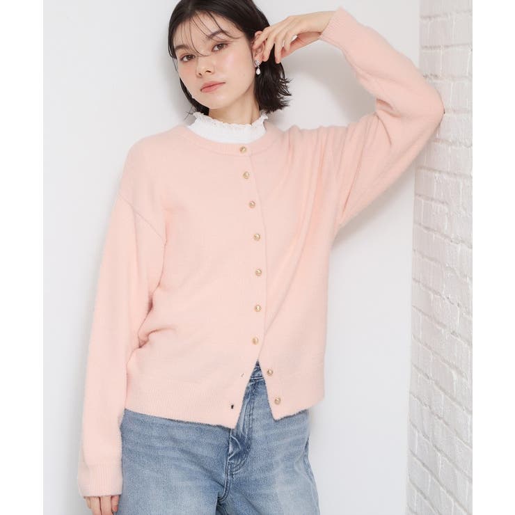 ふわふわミニシャギー クルーネックカーディガン | THE SHOP TK | 詳細画像10 