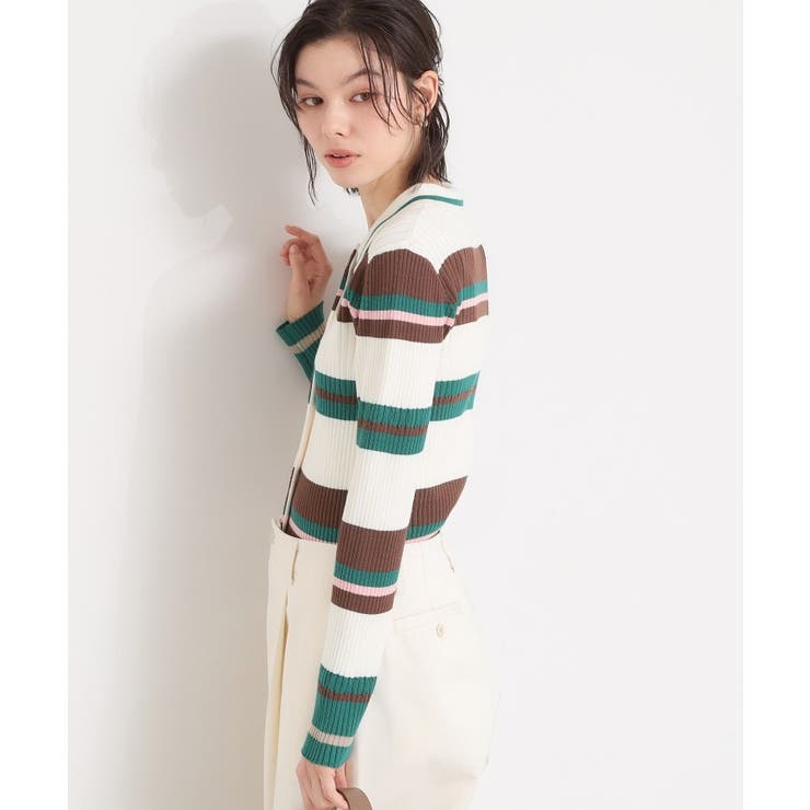 衿付マルチボーダーニット | THE SHOP TK | 詳細画像1 