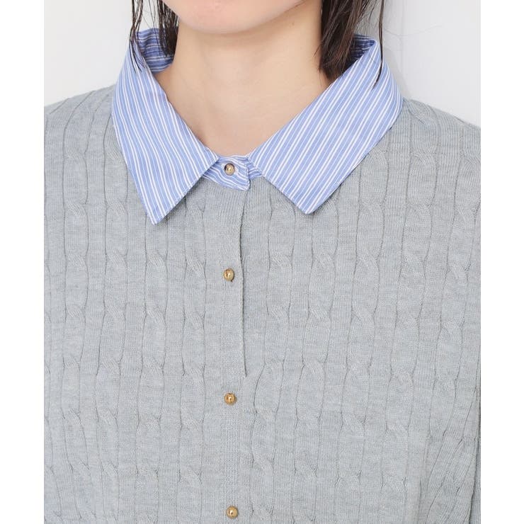 衿付ケーブルニット | THE SHOP TK | 詳細画像16 