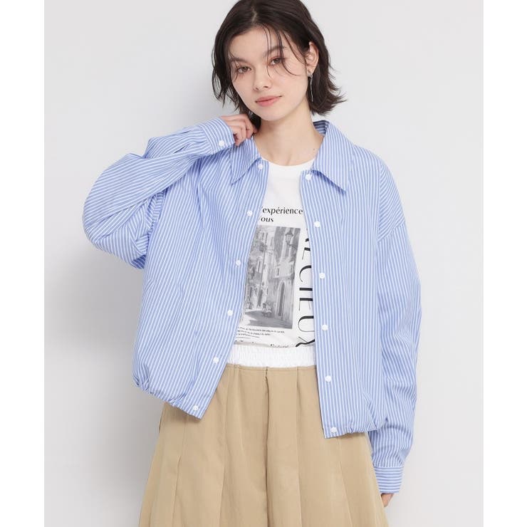 ブルー(391) | ショート丈シャツブルゾン | THE SHOP TK