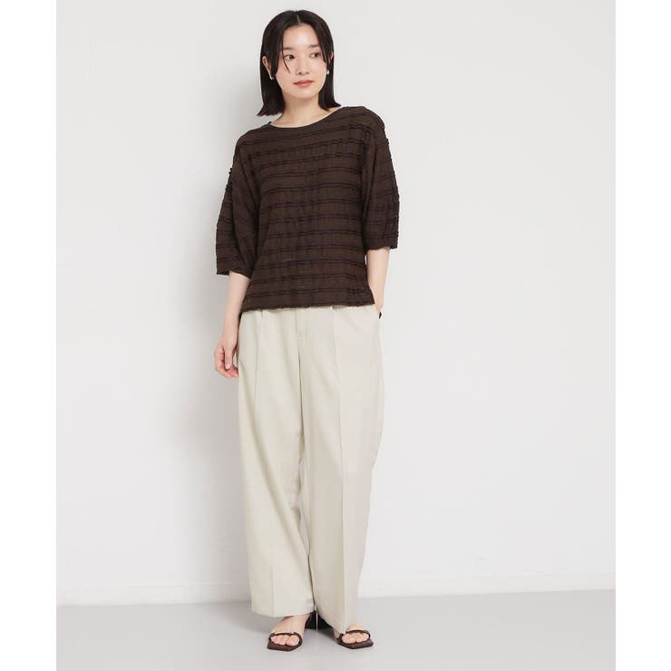 【XS-XL/洗える】オン・オフ問わずきれいに決まる 麻調ワイドパンツ | THE SHOP TK | 詳細画像15 