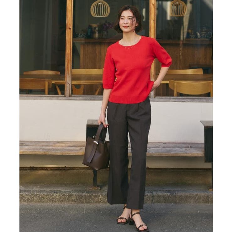 【XS-XL/洗える】オン・オフ問わずきれいに決まる 麻調ワイドパンツ | THE SHOP TK | 詳細画像3 