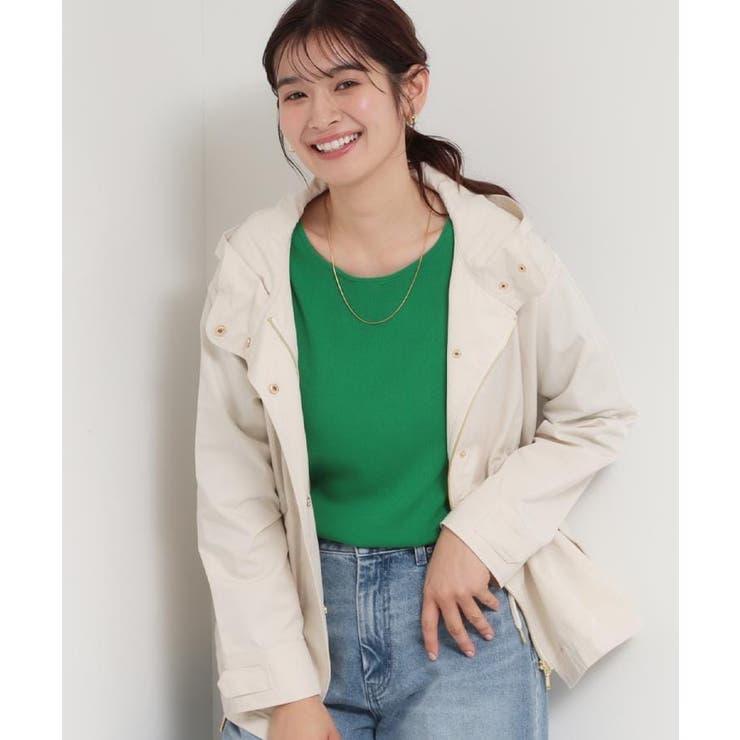 【ウエスト調節可能ですっきり見え】フーデットブルゾン/洗える | THE SHOP TK | 詳細画像7 