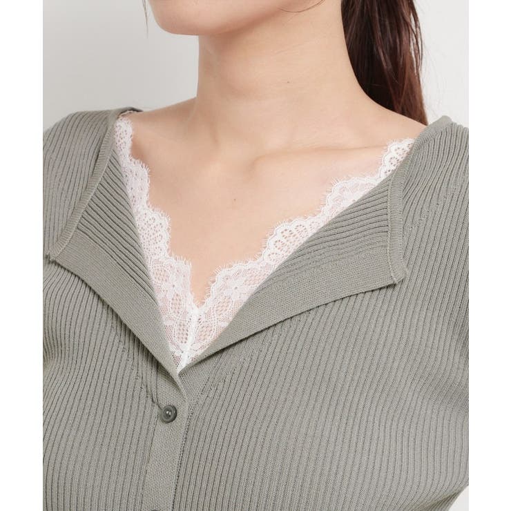 レースレイヤードリブニット | THE SHOP TK | 詳細画像16 