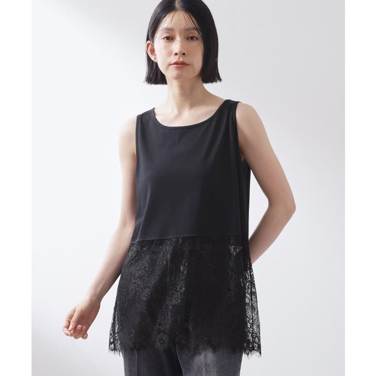 【ひんやり/人気アイテム】レイヤードスタイルに 裾レースタンクトップ | THE SHOP TK | 詳細画像5 