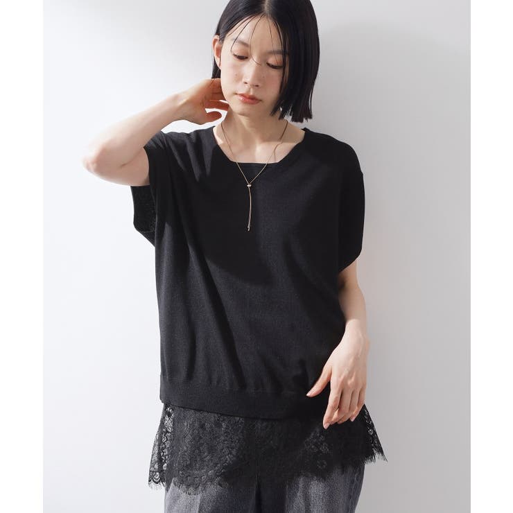 【ひんやり/人気アイテム】レイヤードスタイルに 裾レースタンクトップ | THE SHOP TK | 詳細画像6 