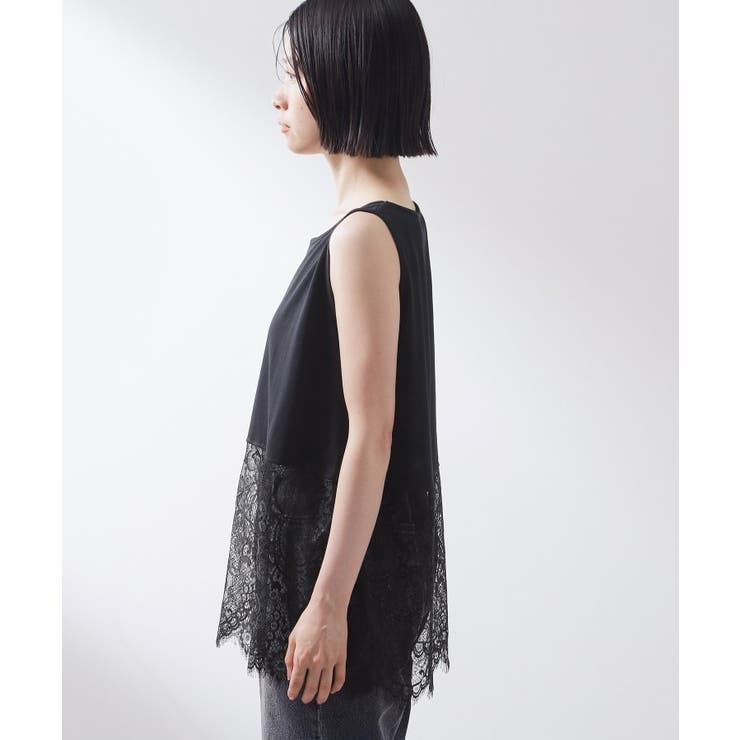 【ひんやり/人気アイテム】レイヤードスタイルに 裾レースタンクトップ | THE SHOP TK | 詳細画像10 