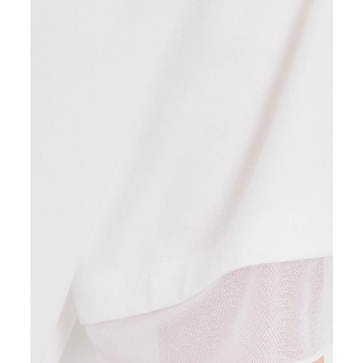 【M-XL/ひんやり／吸水速乾／UV】上品な透け感 袖口シアーTシャツ | THE SHOP TK | 詳細画像11 