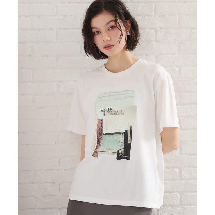 アイボリー(104) | 【ひんやり／吸水速乾／UV】ロゴアソートクルーネックTシャツ | THE SHOP TK