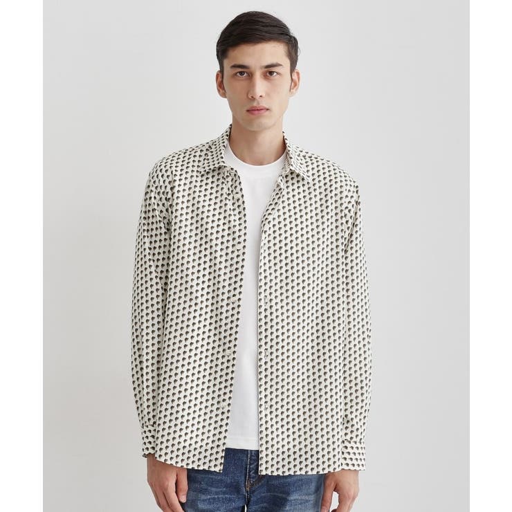 アイボリー(104) | ボーラーハット柄 長袖シャツ | TAKEO KIKUCHI