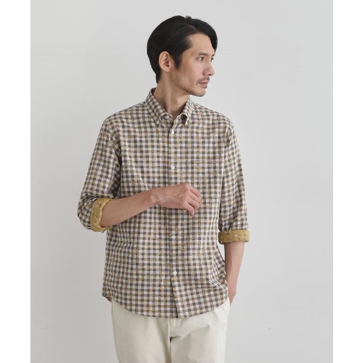 チェックボーラーガーゼシャツ | TAKEO KIKUCHI | 詳細画像16 