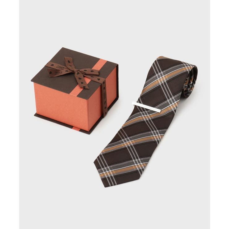 ブラウン(243) | 【BOXセット】ベーシックネクタイ＆タイバー | TAKEO KIKUCHI