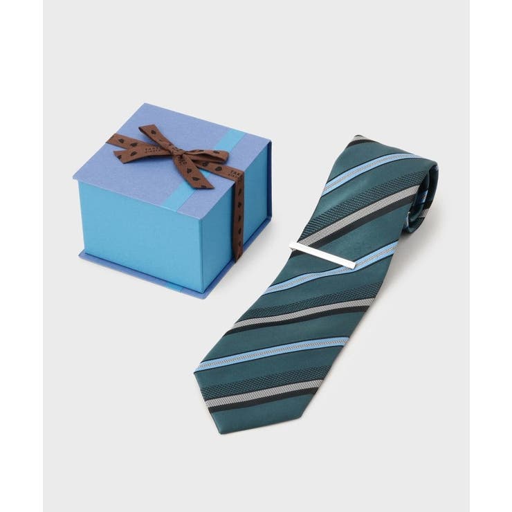 グリーン(322) | 【BOXセット】ベーシックネクタイ＆タイバー | TAKEO KIKUCHI