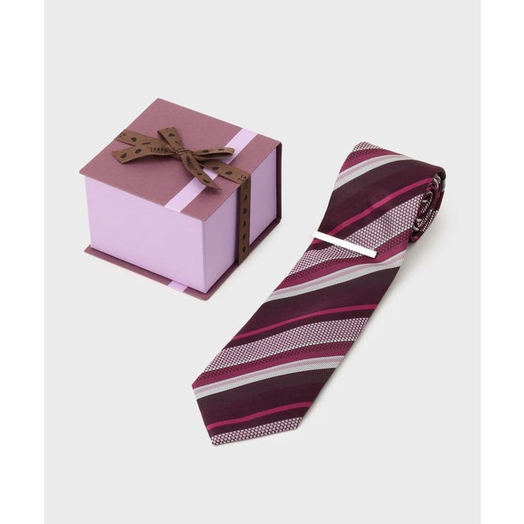 ピンク(371) | 【BOXセット】ベーシックネクタイ＆タイバー | TAKEO KIKUCHI