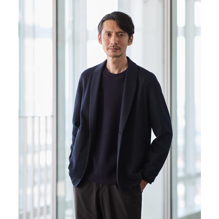 【尾州織】ショールカラー カーディガン | TAKEO KIKUCHI | 詳細画像1 