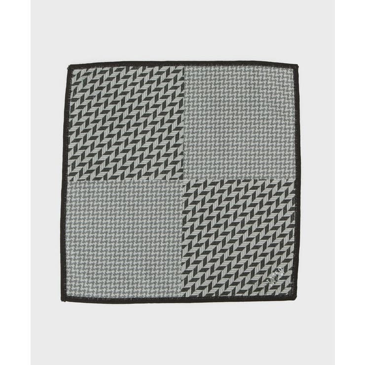 ブラック(019) | 柄切り替えプリントフォンカチ | TAKEO KIKUCHI