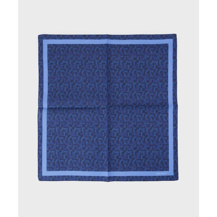 ネイビー(194) | パズル柄プリントハンカチ | TAKEO KIKUCHI