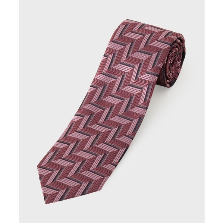 ピンク(372) | 矢絣紋シャドーストライプネクタイ | TAKEO KIKUCHI