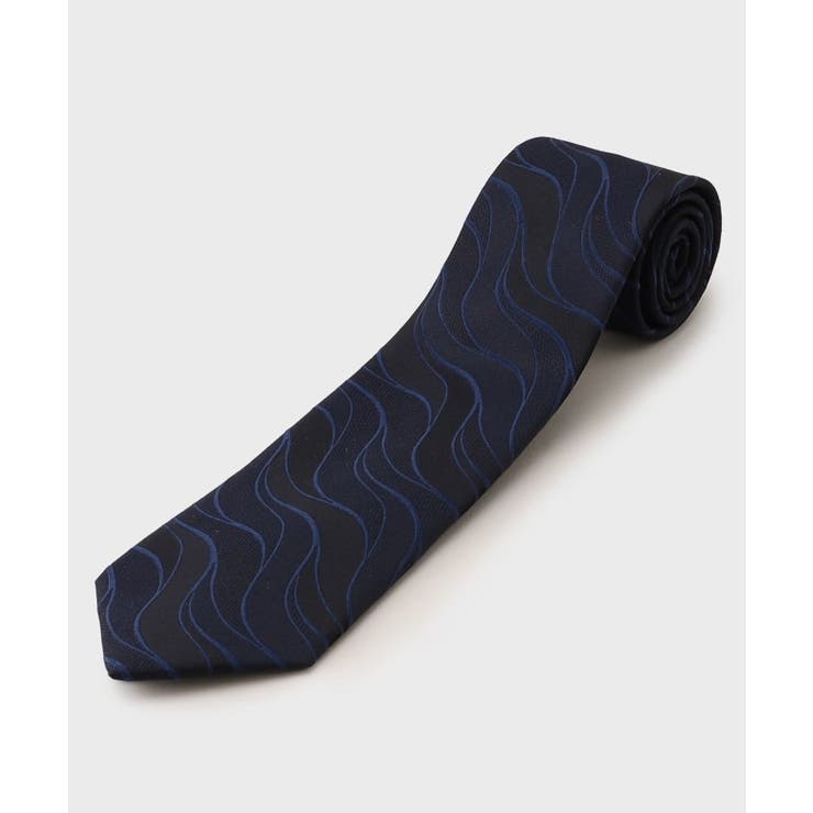 ネイビー(094) | 【Made in JAPAN】流水紋様ネクタイ | TAKEO KIKUCHI