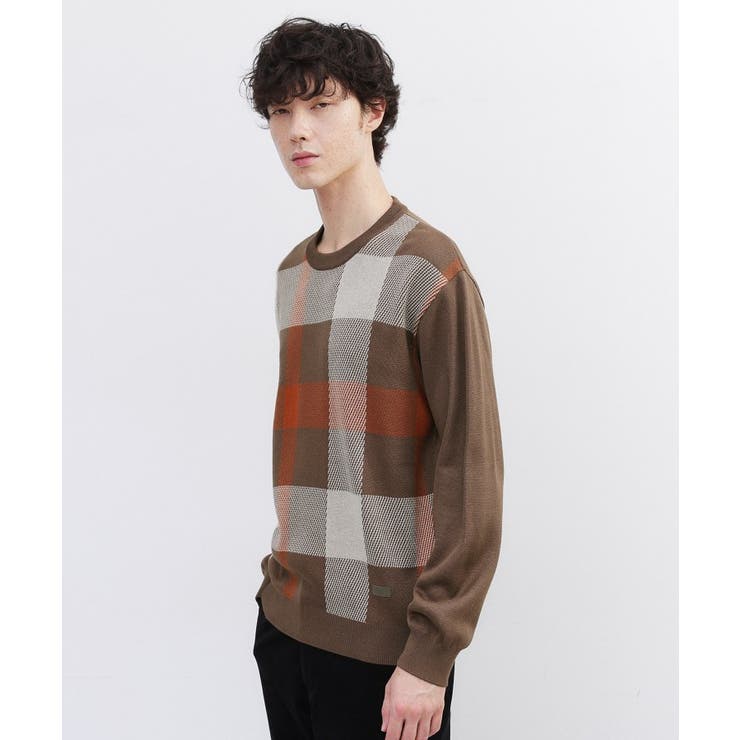 【Made in JAPAN】ビッグチェック＆スライドパズル柄 ニット | TAKEO KIKUCHI | 詳細画像10 