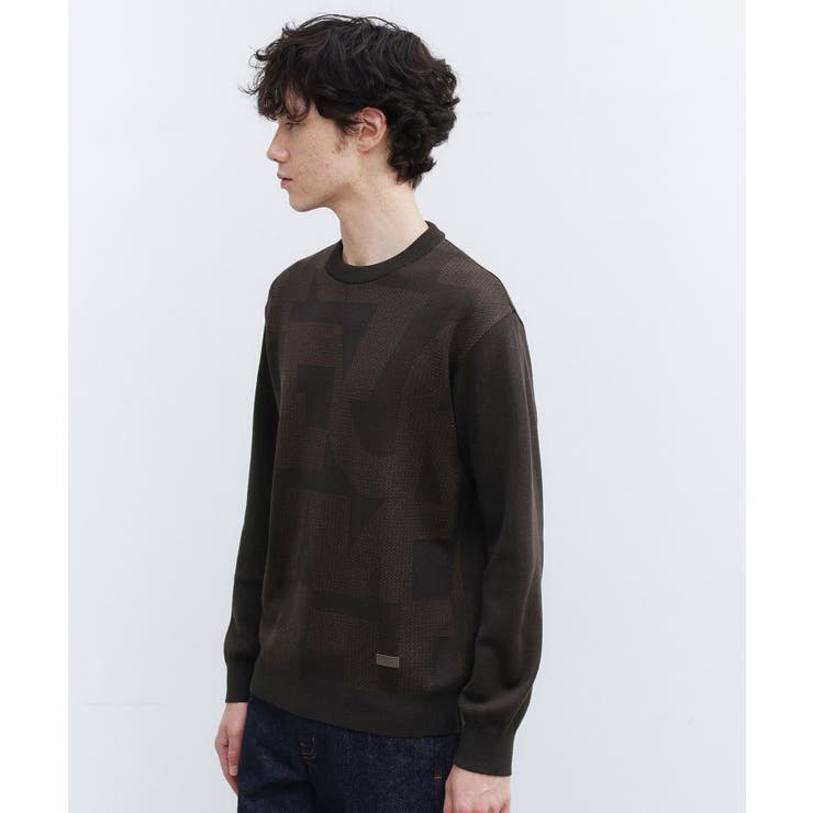 【Made in JAPAN】ビッグチェック＆スライドパズル柄 ニット | TAKEO KIKUCHI | 詳細画像22 