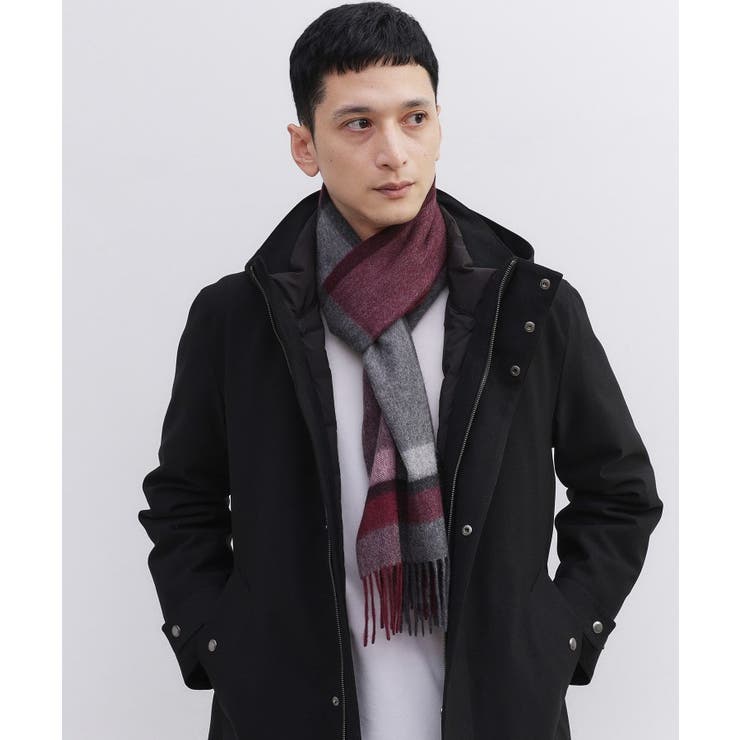 【洗えるカシミヤ】 ピュアカシミヤ パネルチェックマフラー | TAKEO KIKUCHI | 詳細画像11 