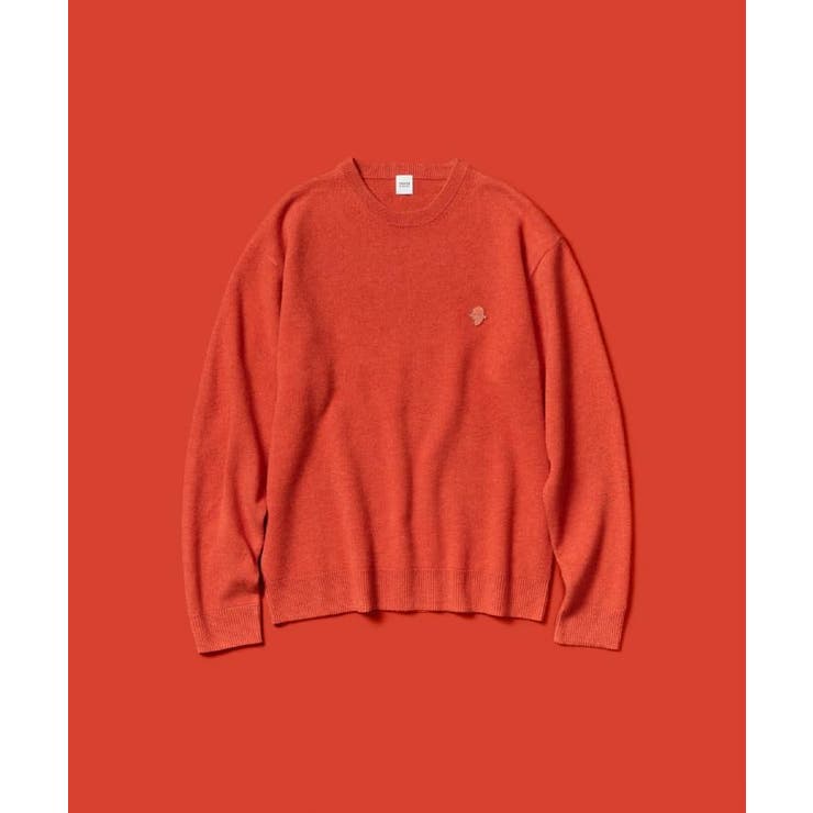 オレンジ(067) | 【Air Palette Knit】ワンポイント カラーニット プルオーバー | TAKEO KIKUCHI