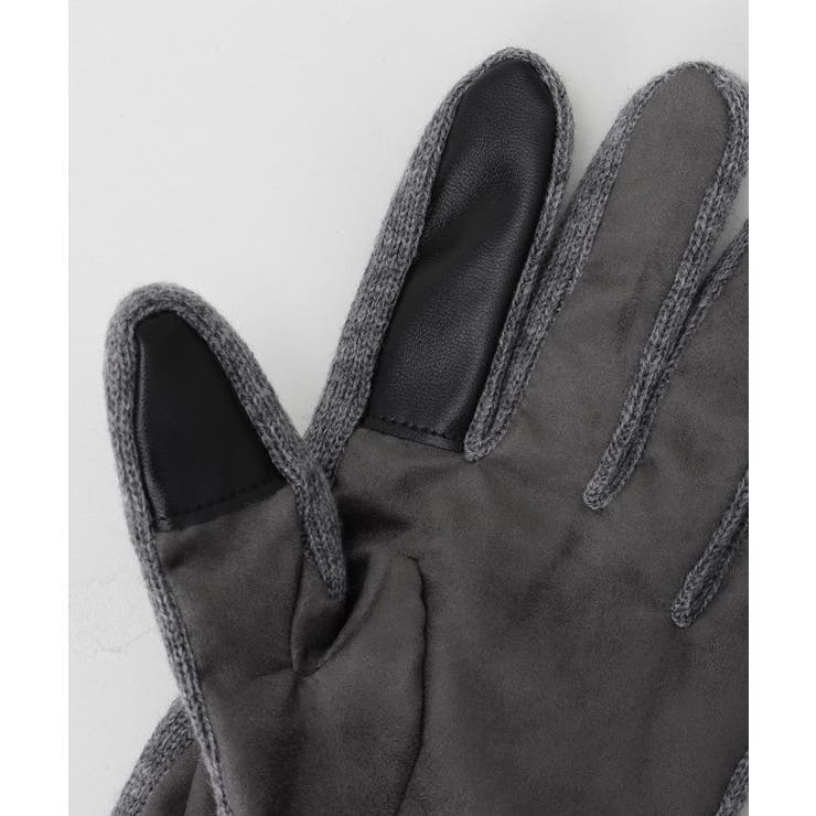 スエード調ニットコンビ ウォッシャブルグローブ | TAKEO KIKUCHI | 詳細画像4 