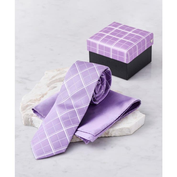 ラベンダー(280) | 【フォーマルBOXセット】カラーネクタイ＆チーフ セット | TAKEO KIKUCHI
