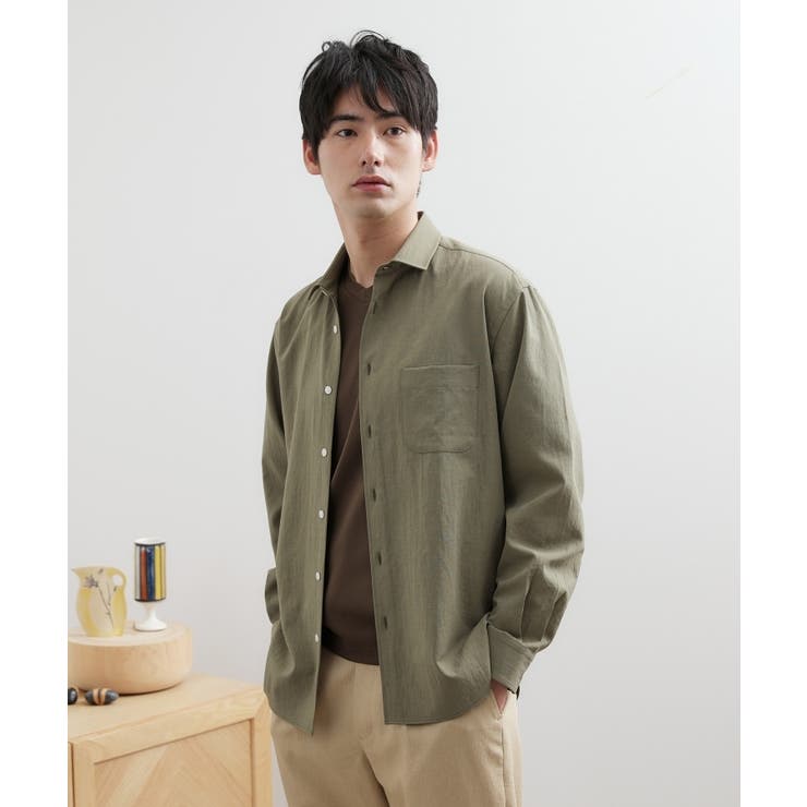 【Made in JAPAN】麻調ショートカラーシャツ | TAKEO KIKUCHI | 詳細画像20 