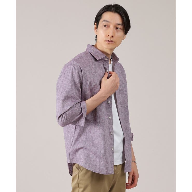 ハイブリッド リネン 7分袖 シャツ | TAKEO KIKUCHI | 詳細画像23 