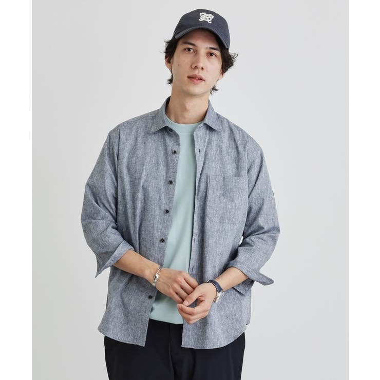 ハイブリッド リネン 7分袖 シャツ | TAKEO KIKUCHI | 詳細画像30 