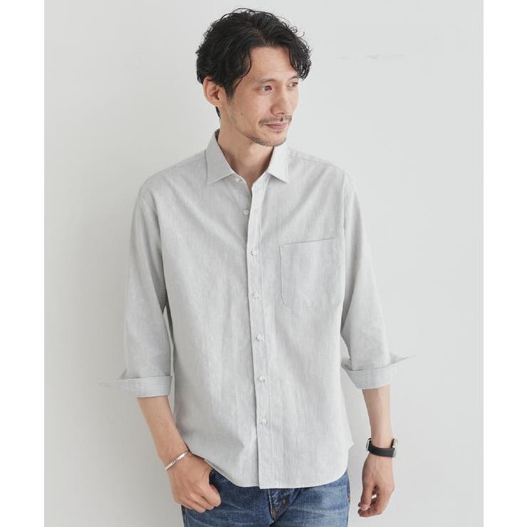 ライトグレー(011) | ハイブリッド リネン 7分袖 シャツ | TAKEO KIKUCHI
