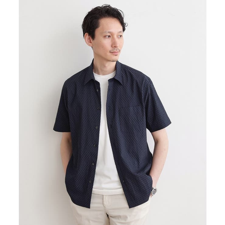 ネイビー(894) | 【播州織り】ドビーストレッチシャツ | TAKEO KIKUCHI