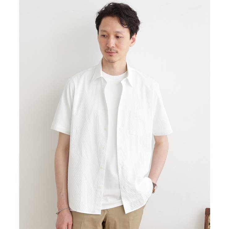 ホワイト(897) | 【播州織り】ドビーストレッチシャツ | TAKEO KIKUCHI