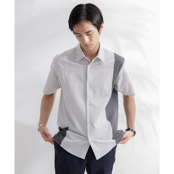 サイド切り替え 半袖シャツ | TAKEO KIKUCHI | 詳細画像25 