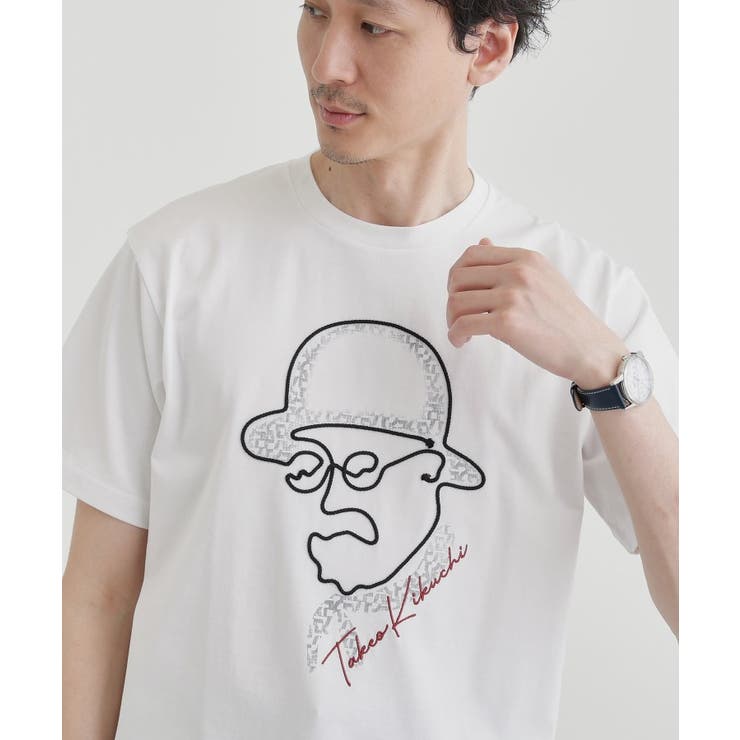 【Sサイズ～】フェイスロープ刺繍 天竺Tシャツ | TAKEO KIKUCHI | 詳細画像8 
