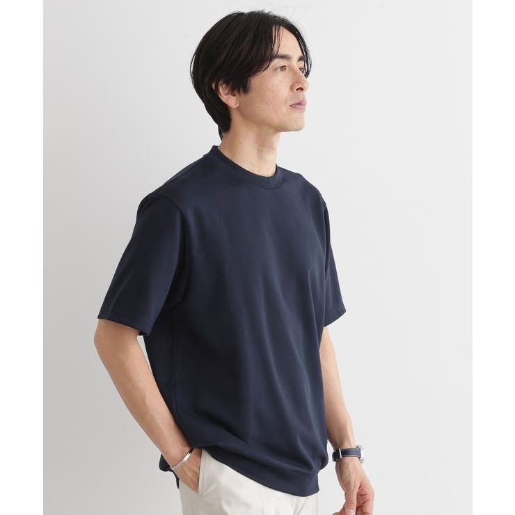 ネイビー(094) | 【尾州ファブリック】 スライドパズル柄 ポンチ プルオーバー | TAKEO KIKUCHI