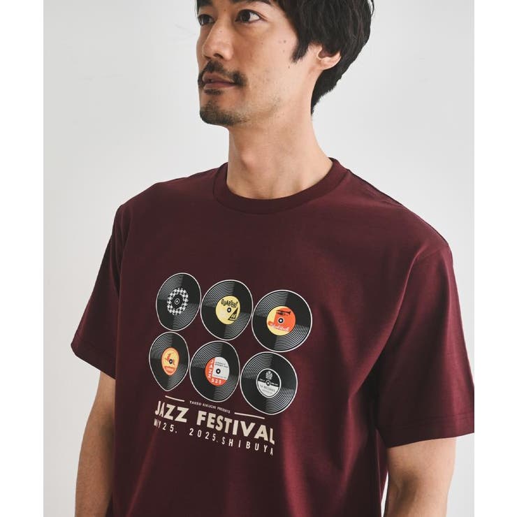 レコードプリント 天竺 Tシャツ | TAKEO KIKUCHI | 詳細画像21 