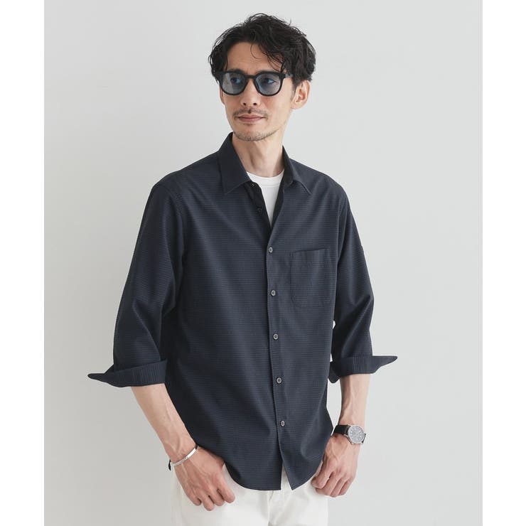 ネイビー(094) | 【COOL CITY WEAR】DotAir（R）サッカー シャツ | TAKEO KIKUCHI