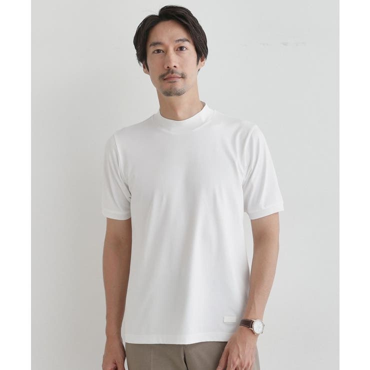 ホワイト(001) | 【COOL CITY WEAR】インドライ天竺モックネック | TAKEO KIKUCHI