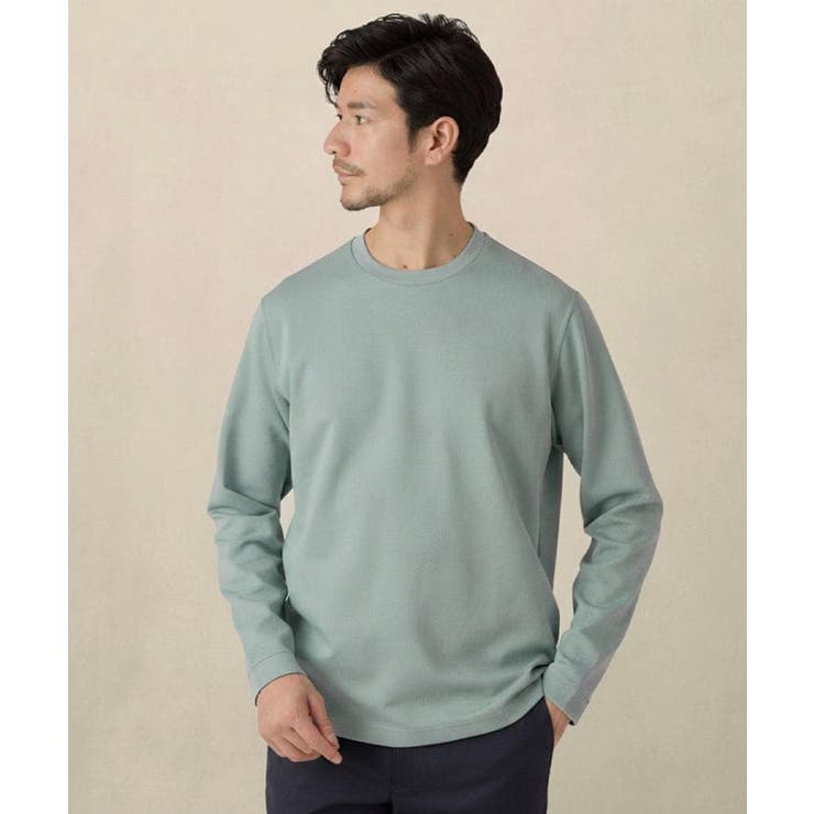 ブルー(091) | 【尾州ファブリック】ジャガードカットソー | TAKEO KIKUCHI