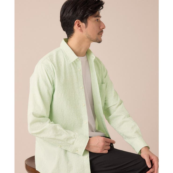 播州 ドビーストライプ フラワーシャツ | TAKEO KIKUCHI | 詳細画像8 