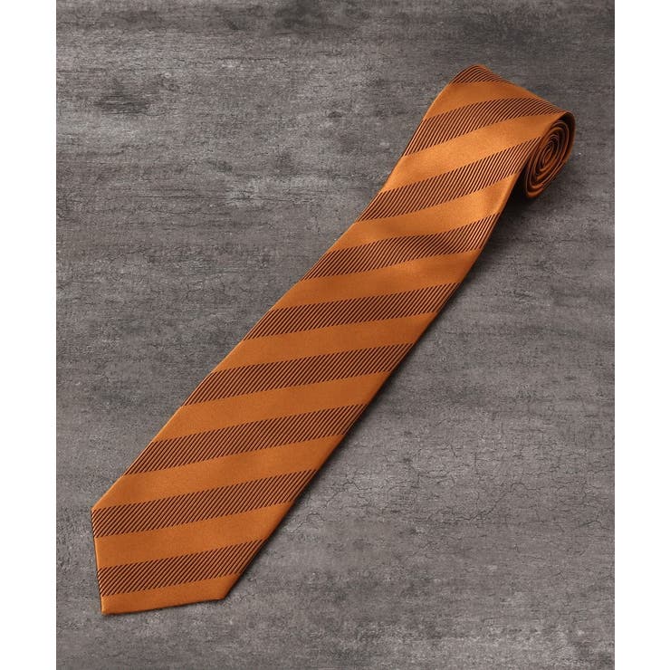 キャメル(341) | 【Made in JAPAN】TANGOストライプ ネクタイ | TAKEO KIKUCHI