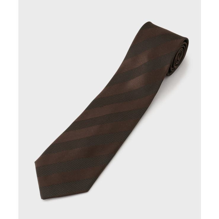 ダークブラウン(343) | 【Made in JAPAN】TANGOストライプ ネクタイ | TAKEO KIKUCHI