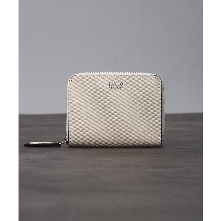 アイボリー(503) | 【ソフト＆ナチュラル】ミニメッシュ レザー コインケース | TAKEO KIKUCHI