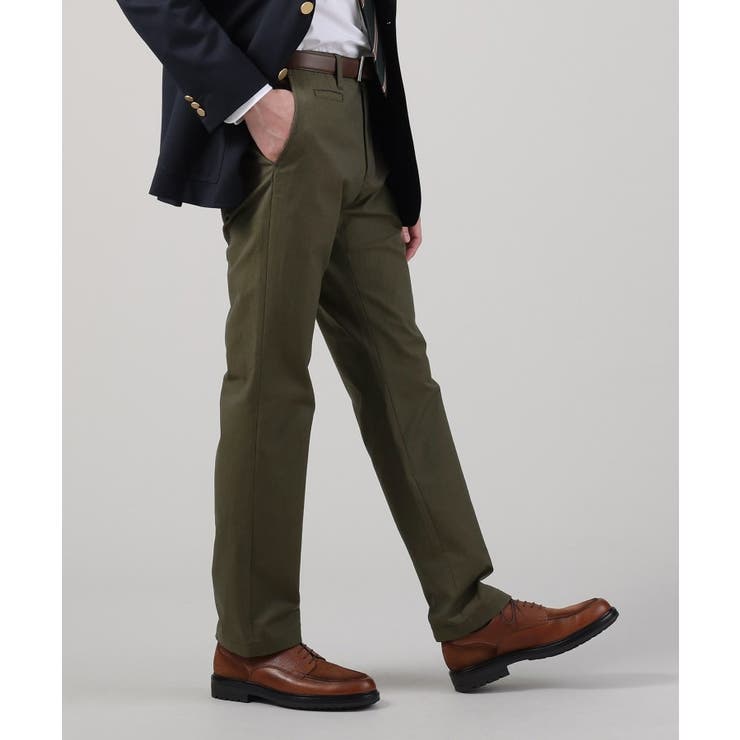 オリーブグリーン(026) | 【全7サイズ×7色展開！】トップマルチヘリンボン パンツ | TAKEO KIKUCHI